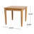 Outdoor Wood Square Side Table