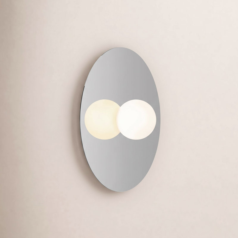 Bola Flush Disc, Chrome, 6.5" H x 18" W x 18" D
