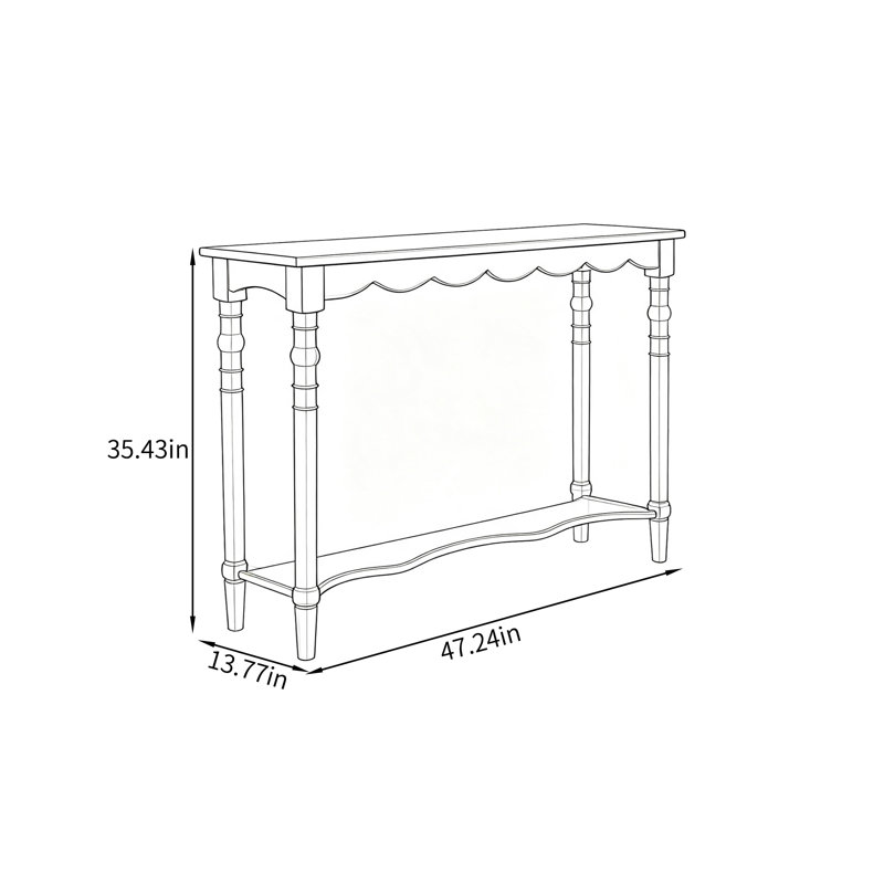 Console Retro Retro, H 35,43 po x l 47,24 po x P 13,77 po