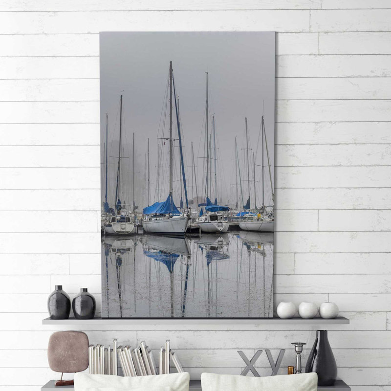 " Sailing Boats " by Andy Amos, 30" H x 18" W x 1" D, Wrapped Canvas
