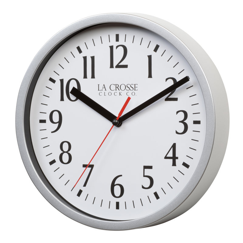 Horloge murale analogique La Crosse, Argent argent
