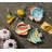 Turquoise And Orange Fish Dish