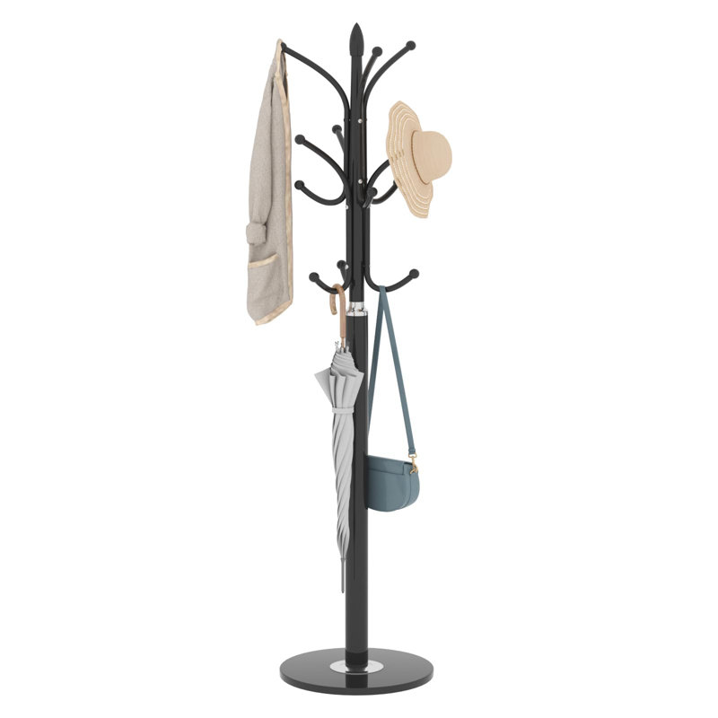 Metal Freestanding 12 - Hook Coat Rack