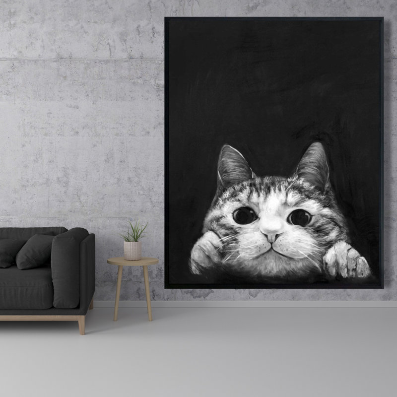 "Curious Cat" sur toile