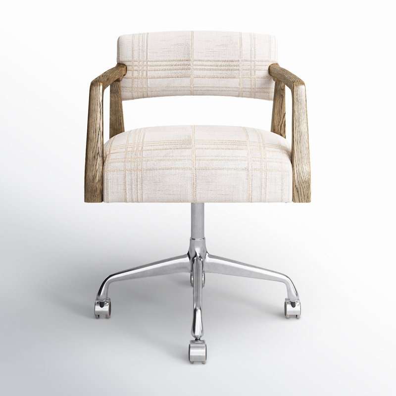 Perci Swivel Task Chair, Sheffield Ivory, 100% Polyester
