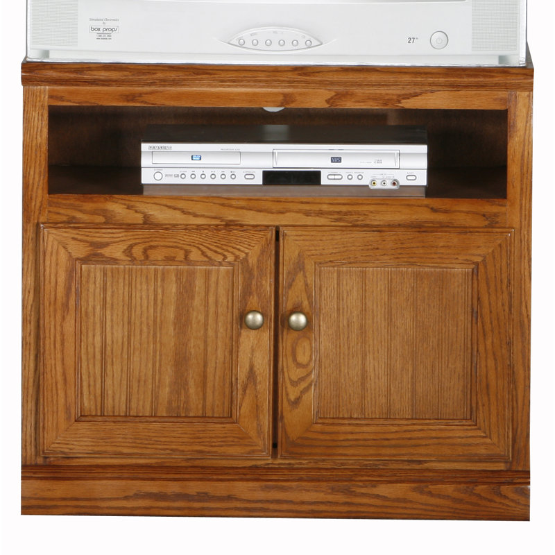Mona Unfinished TV Stand for TVs up to 32", Persimmon Oak