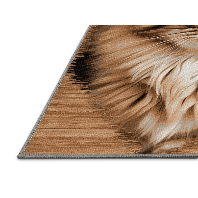 Washable Somali Cats Area Rug, Runner 2' x 4'