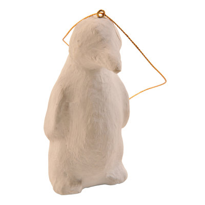 Ornement figurine suspendu pingouin maché paper
