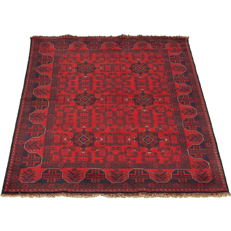 Tapis de bois one-of-kind à la main-noué la 2010 esari turque rouge 4 pi x 6 pi 4 po Allaina