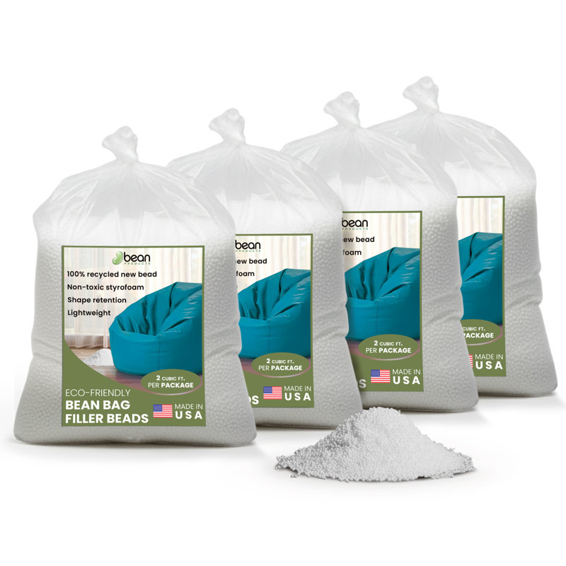 Recharges pour billes - billes de remplissage en polystyrène recyclé à 100% pour un soutien durable - rembourrage polyvalent pour les projets de bricolage