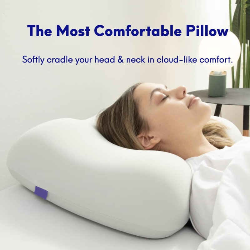Soft White Memory Foam Ergonomic Wedge Pillow