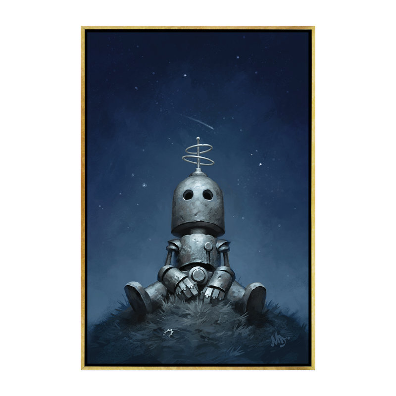 Décoration murale pour enfants Interval, H 60 po x l 40po x P 1,5 po, Toile encadrée d'or