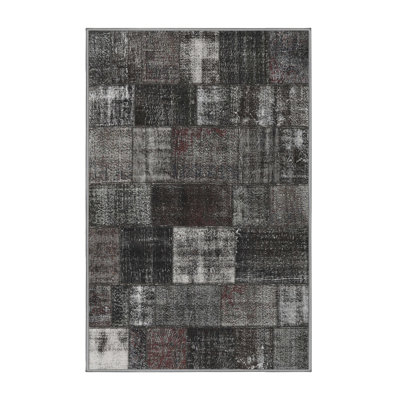 Tapis noir/gris