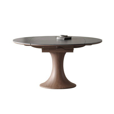Sintered Stone Solid Wood Ash Solid + Manufactured Wood grey and brown Dining Table