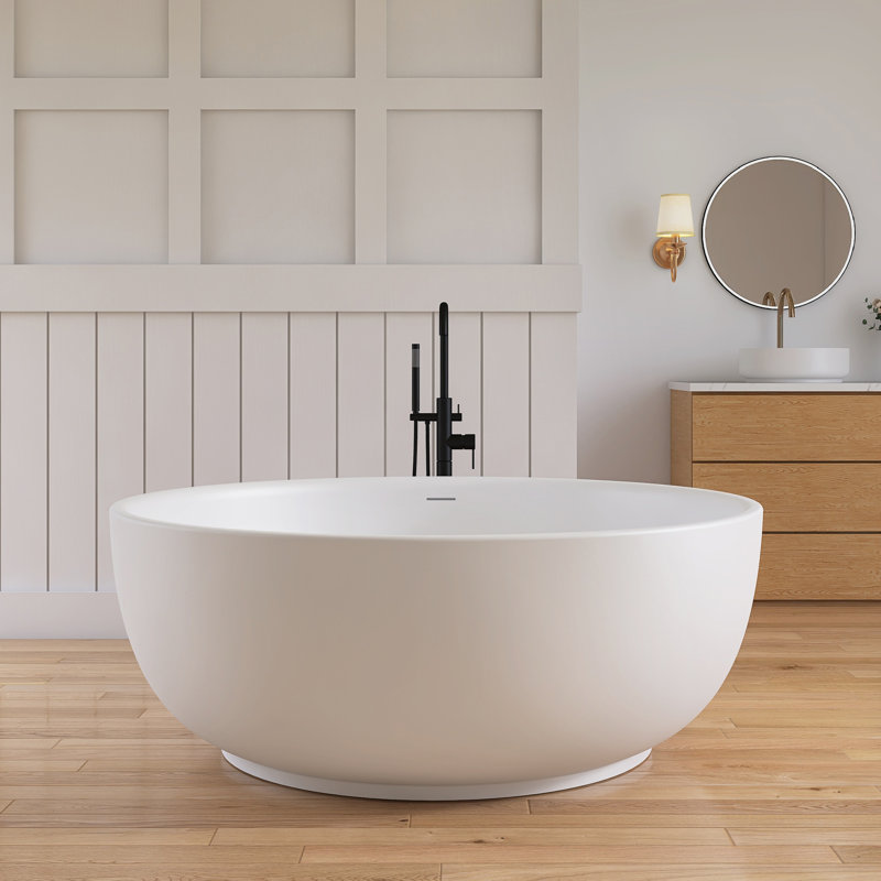 Baignoire de trempage autoportante à surface solide 59 po Forma
