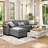 6 - Piece Upholstered Sectional Sofa With With Under Seat Storage-100519783
