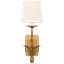 Amalfi 15" Sconce in Milano Gold with Linen Shade