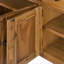 Armoires | Armoire de rangement 55 pouces Farmhouse, brun noyer, bois d'acacia massif, 4 tiroirs 2 portes | Rustique / Lodge | Salon