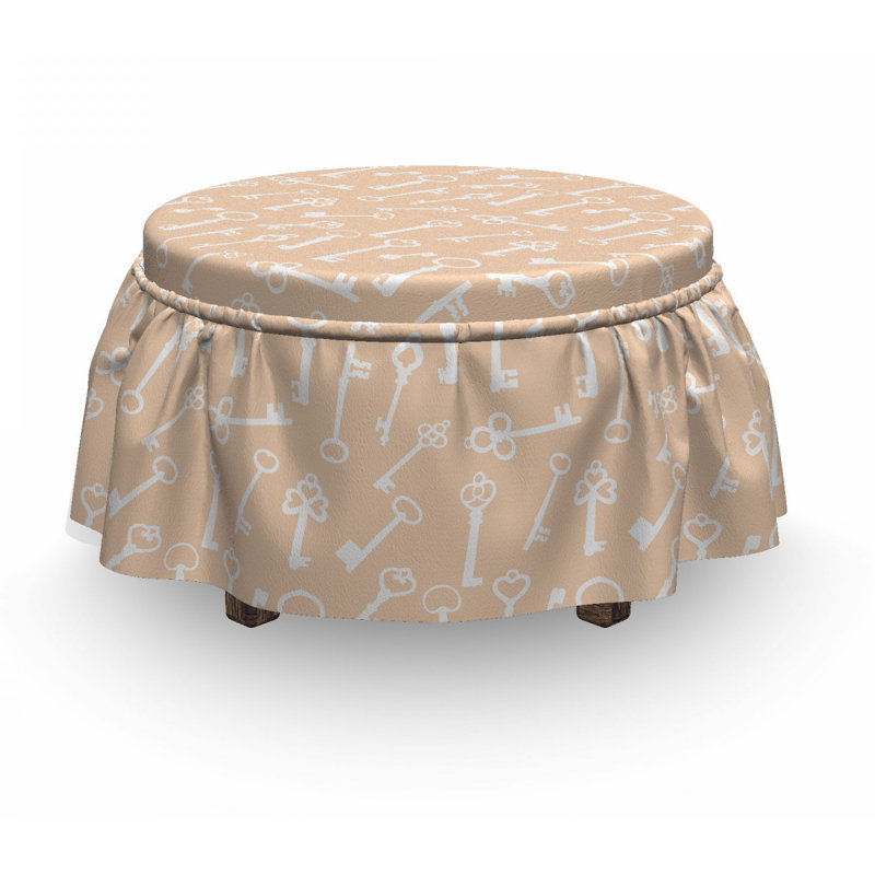 Housse pour repose-pieds antique keys