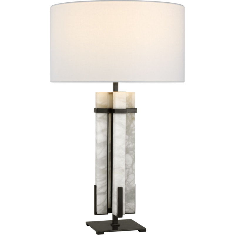 Ian K. Fowler Malik Large Table Lamp, Bronze/Alabaster