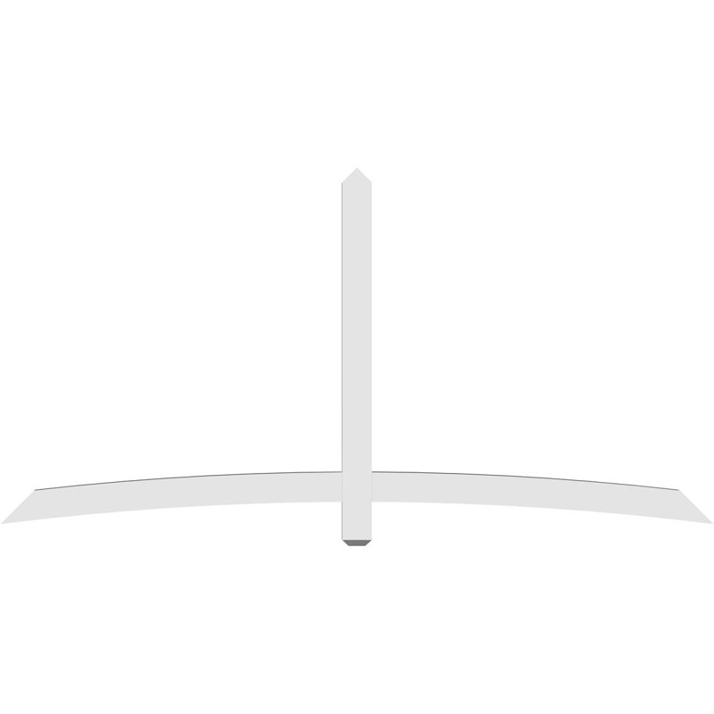 Bellingham Signature Urethane Gable Bracket, Primed Tan, 96"W x 48"H, 2"D x 6"F