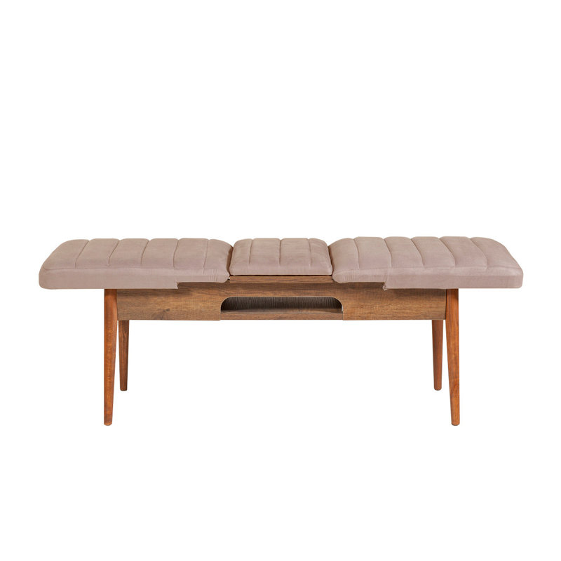 Vioria Upholstered Bench, Brown