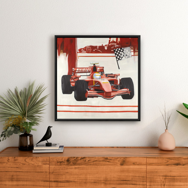 Formule 1 toile pour voiture - encadré rouge Loisirs | Décoration intérieure