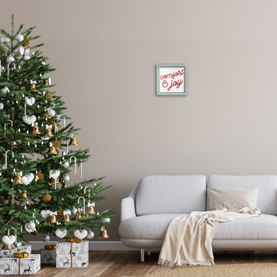 Comfort & Joy Phrase  Framed Giclee Art by Lil' Rue