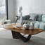 Table basse brune en bois massif brun-1819725302