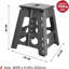 MantraRaj Folding Step Stool Lightweight Foldable Step Stool for Kids (Grey, Large)