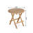 Grade A Teak Outdoor Garden Bench and Round Folding Side Table Set, 2-Piece Solid Wood Patio Furniture for Porch & Deck, Weather Resistant 2-Person Seater with Circular Coffee Table