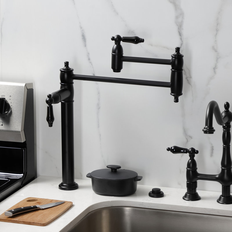 Robinet remplisseur Kingston, Noir mat