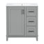 Functional Storage Rubberwood Frame Modern Bathroom Vanity For Compact Spaces