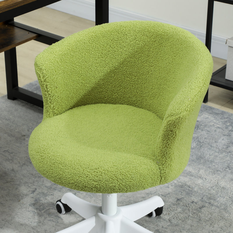 Chaise de bureau Fluffy, Vert, Blanc