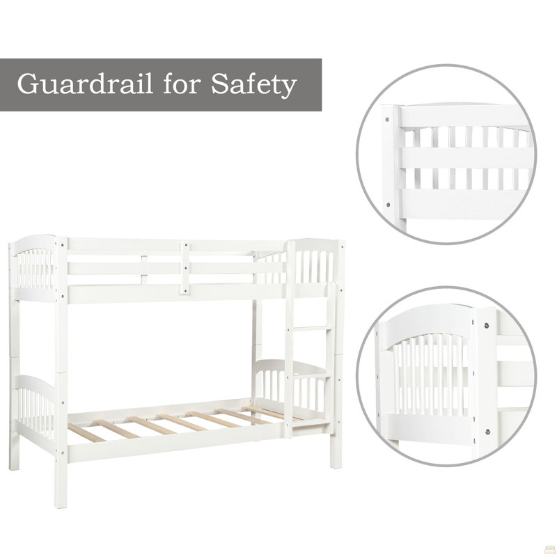 Twin Over Twin Bunk Bed with Ladder