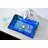 ANZZI Voce 14.5'' Blue Tempered Glass Rectangular Bathroom Sink