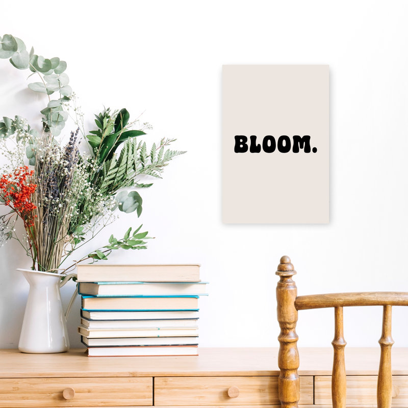 "Simply Bloom", art mural rétro moderne et abstrait, H 18 po x l 12 po