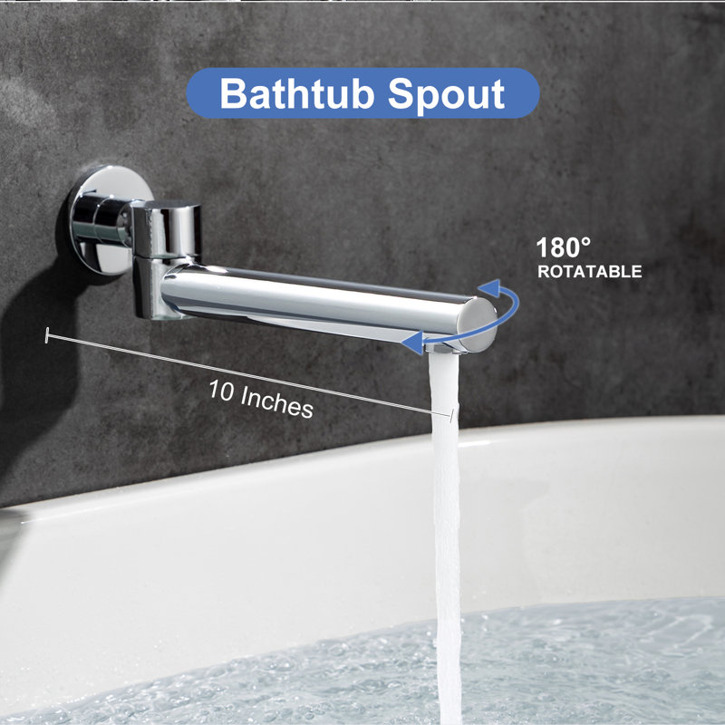1 Handle Roman Tub Faucet with Diverter, Chrome
