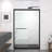44 - 48" Adjustable Double Sliding Glass Shower Enclosure With Tempered Glass, Aluminum Frame, Handle As Towel Rail, Waterproof Design For Bathroom Width & Black Hardware, In