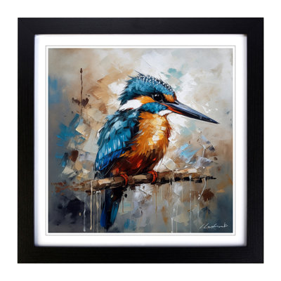Kingfisher Expressionism No.1 Framed Print