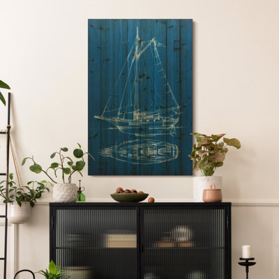 « voilier 2 », impression sur bois
