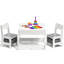 Ensemble multifonctionnel de table et de chaises pour enfants 3 pièces avec plateau amovible, tiroirs de rangement intégrés et tablette ouverte - idéal pour jouer, dessiner, manger et bricoler-437330933
