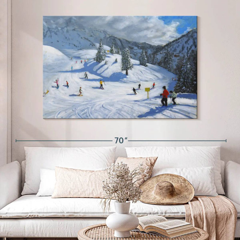 Sireci skiant à Kitzbuhel, H 34 po x l 51 po