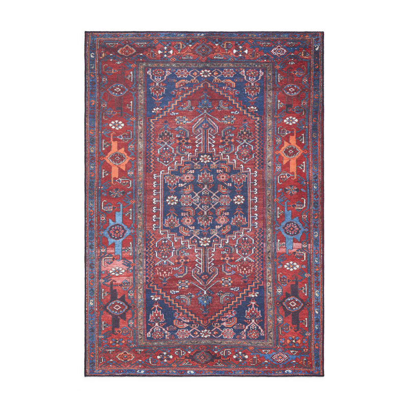 Vintage Look Digitally Printed Area Rug, Rectangle 152 x 230 cm
