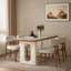 Solid wood rectangular retro dining table set