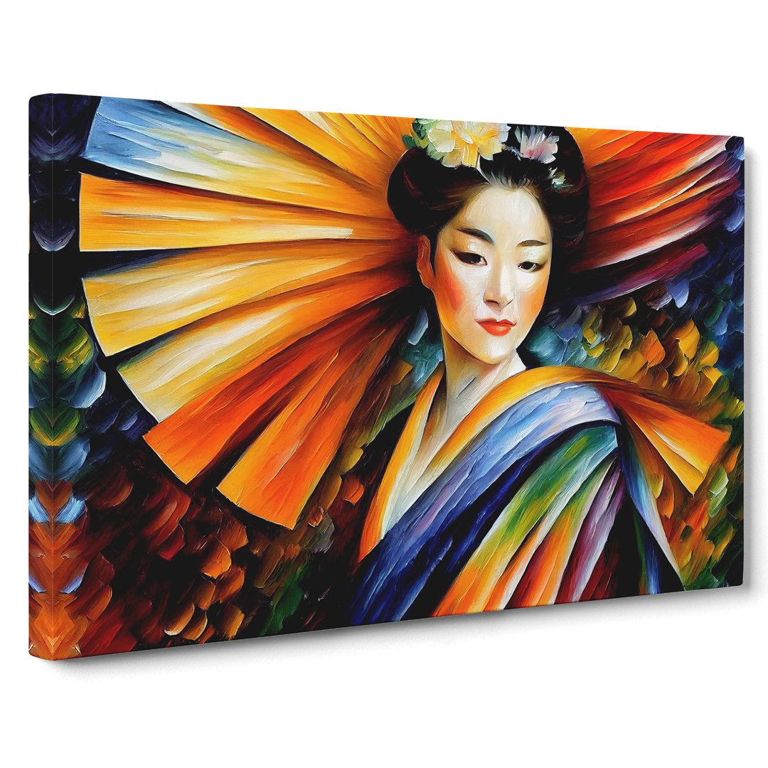 XXX-H1022-WF-7760X Shimmering Geisha Vol.2 - Wrapped Canvas Painting
