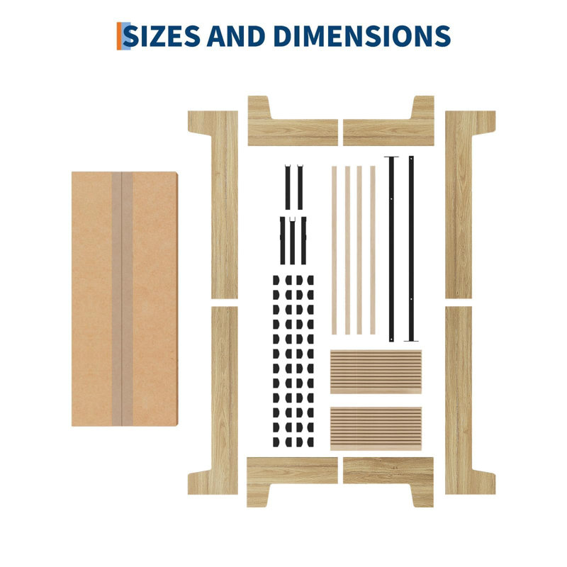 Base de lit simple en bois, lit plateforme naturel avec lattes de bois robustes, aucun sommier nécessaire, mobilier de chambre minimaliste, cadre de lit en bois contemporain, assemblage facile