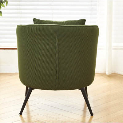 Fauteuil moderne en velours côtelé