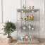 Vitrine moderne en verre avec lumières DEL, armoire antique à assemblage rapide, bibliothèque en verre trempé-375578033