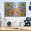 «Fall Birdhouse with Chickadees» par Deb Strain, art mural en métal-637078641